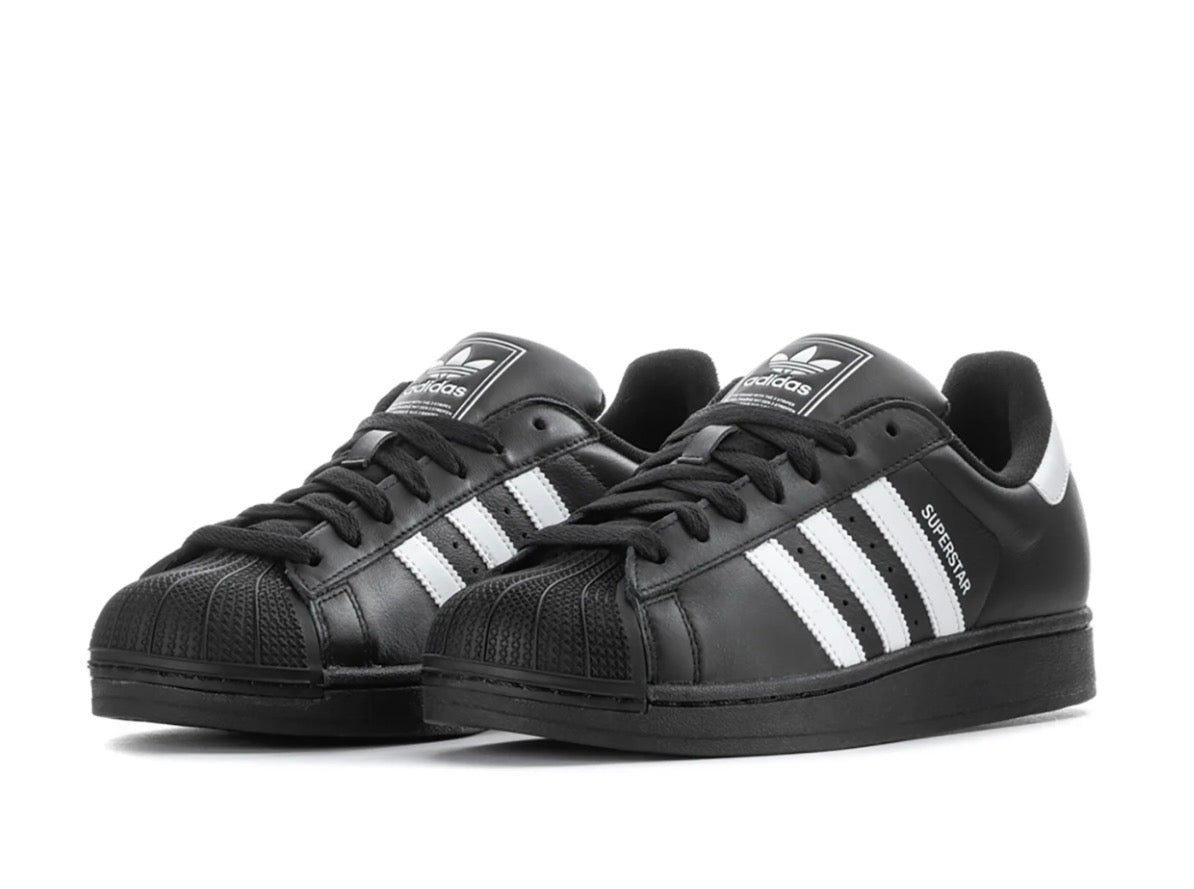 Adidas Originals Superstar Sneakers Shoes Leather Black Us Size 8 Men Us Size 9 Women