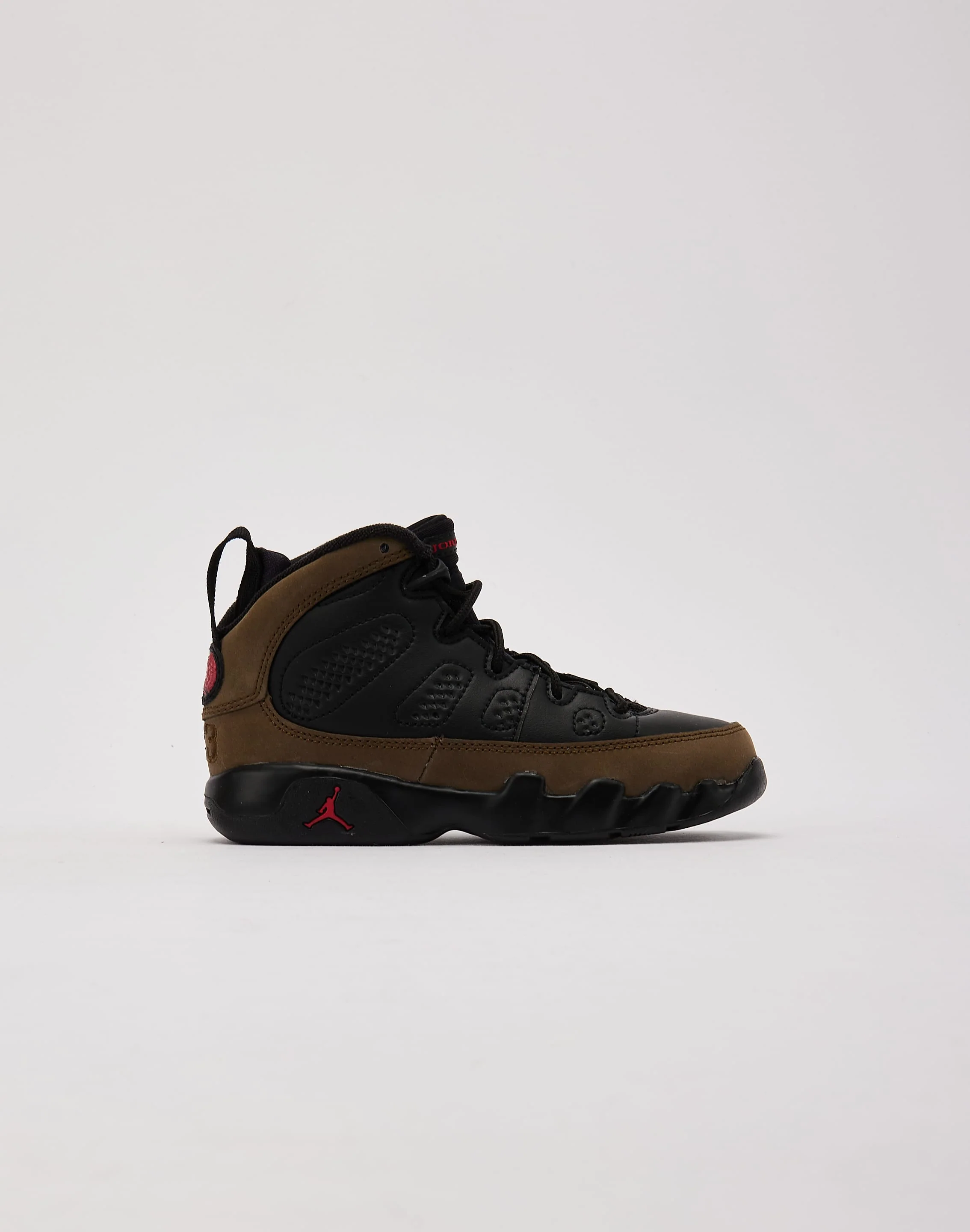 The 2024 edition of the Air Jordan 9 Retro 'Olive' brings back an OG colorway of the legacy silhouette.