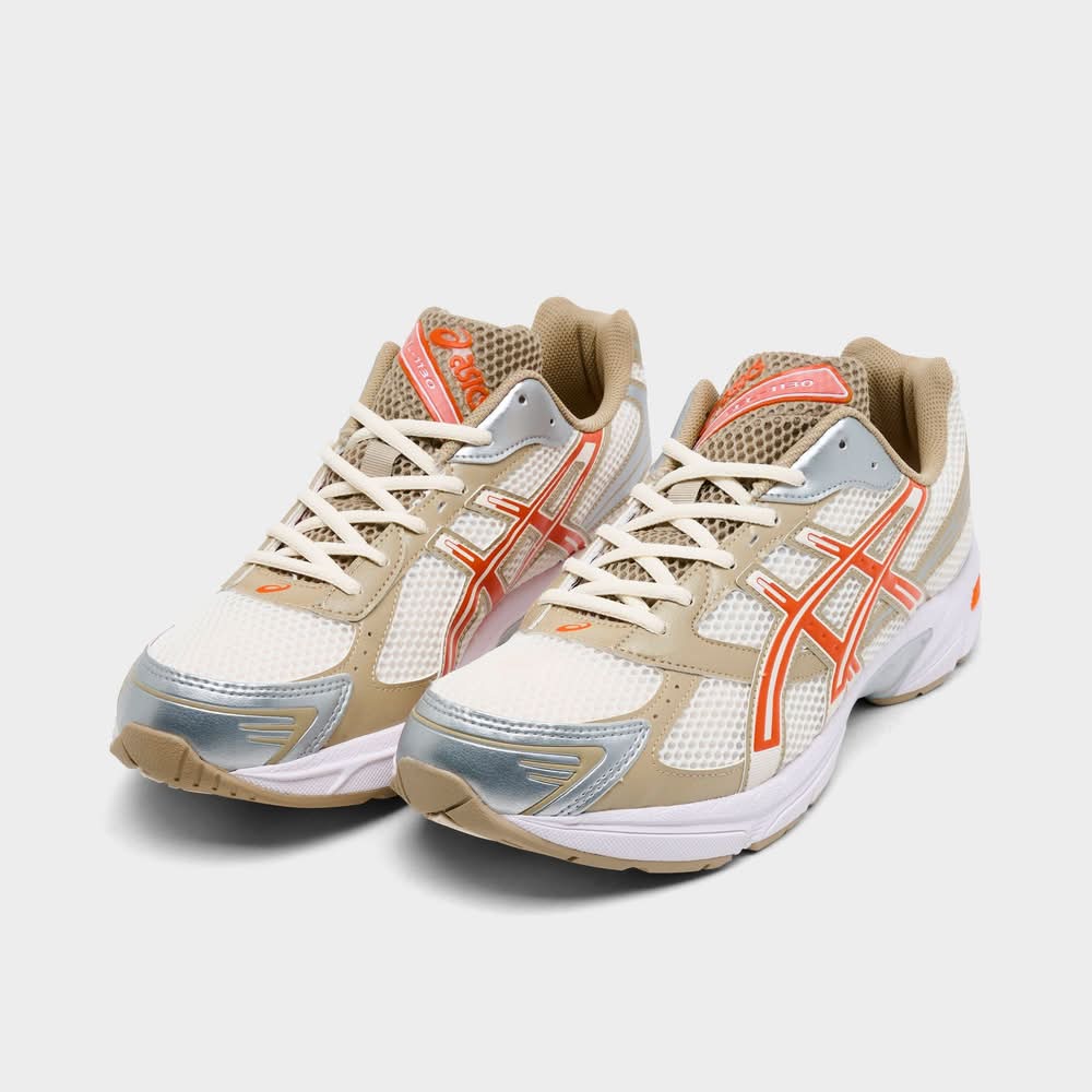 ASICS Gel 1130 Casual Shoes, Us Size 9 Cream/Vermillion Tomato