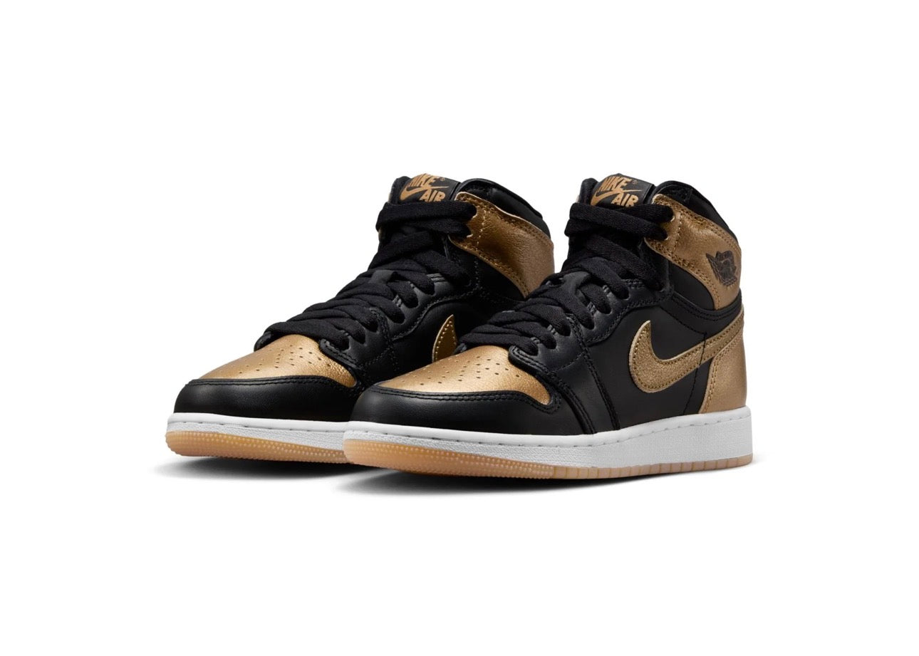 Nike Air Jordan 1 Retro High OG Black Metallic Gold New US size 10.5