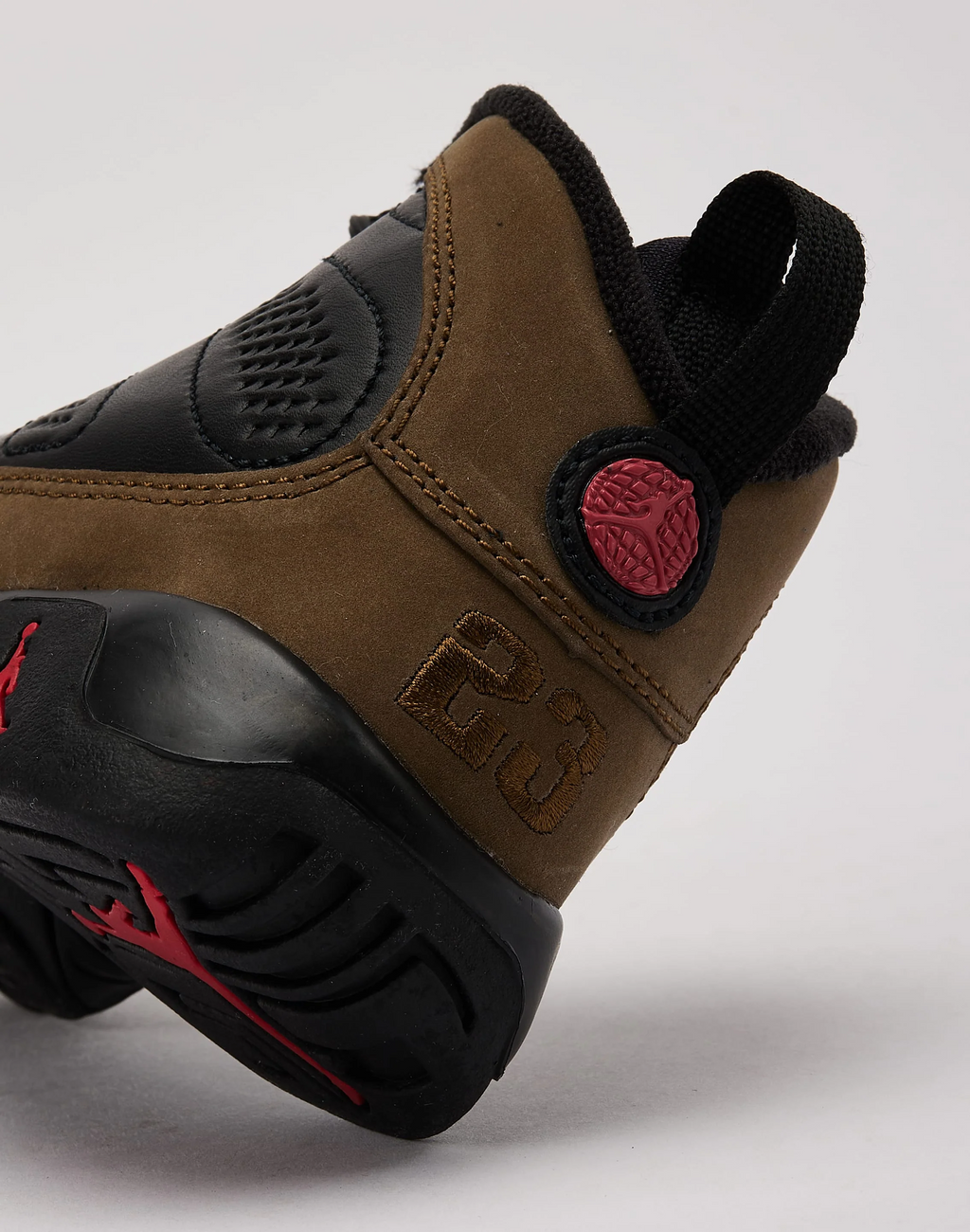 The 2024 edition of the Air Jordan 9 Retro 'Olive' brings back an OG colorway of the legacy silhouette.